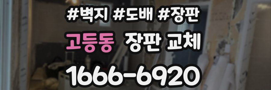 고등동 장판 교체