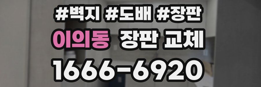 이의동 장판 교체