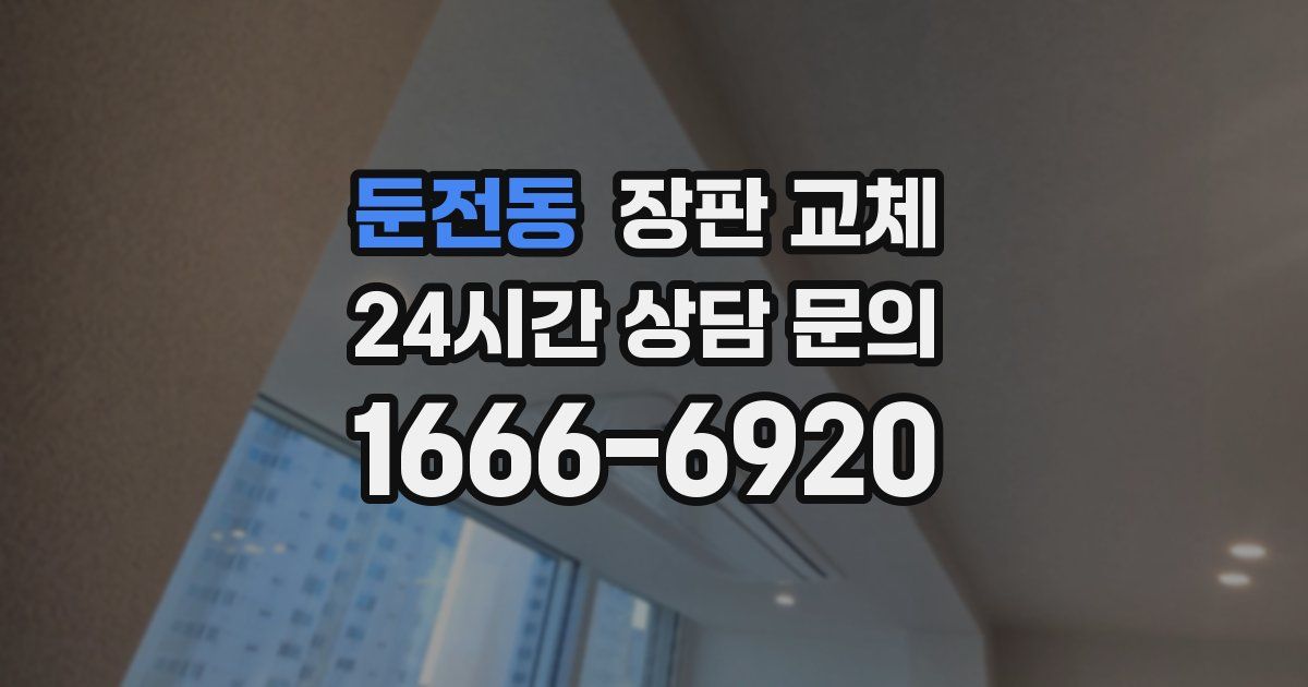 둔전동 장판 교체