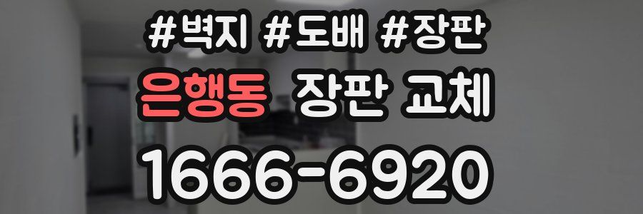 은행동 장판 교체