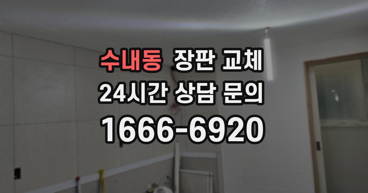 수내동 장판 교체
