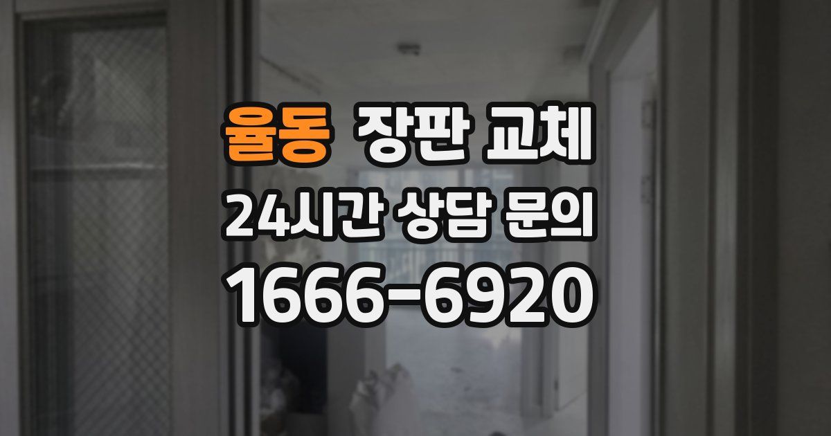 율동 장판 교체