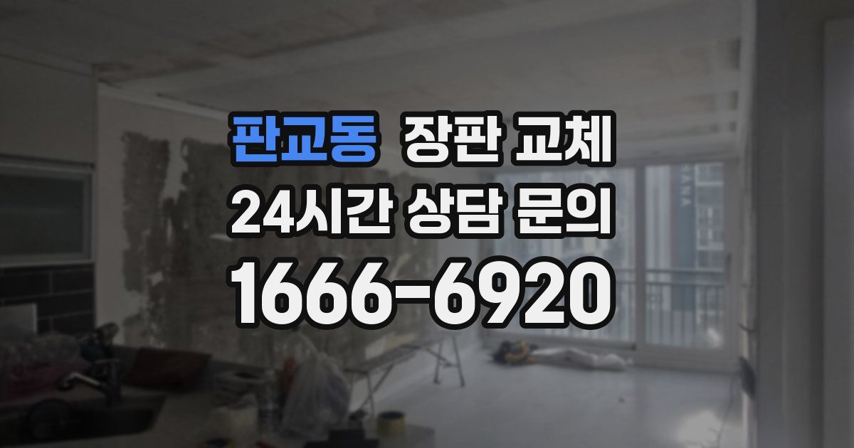 판교동 장판 교체
