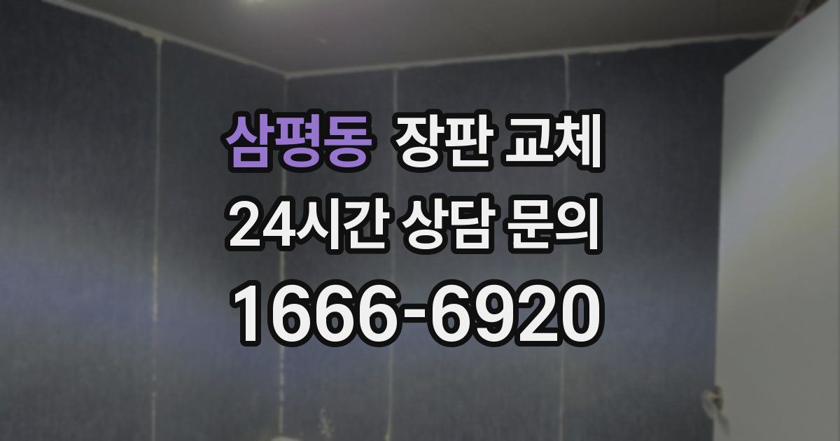 삼평동 장판 교체