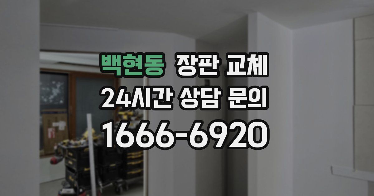 백현동 장판 교체