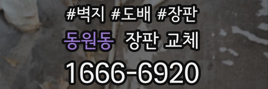 동원동 장판 교체