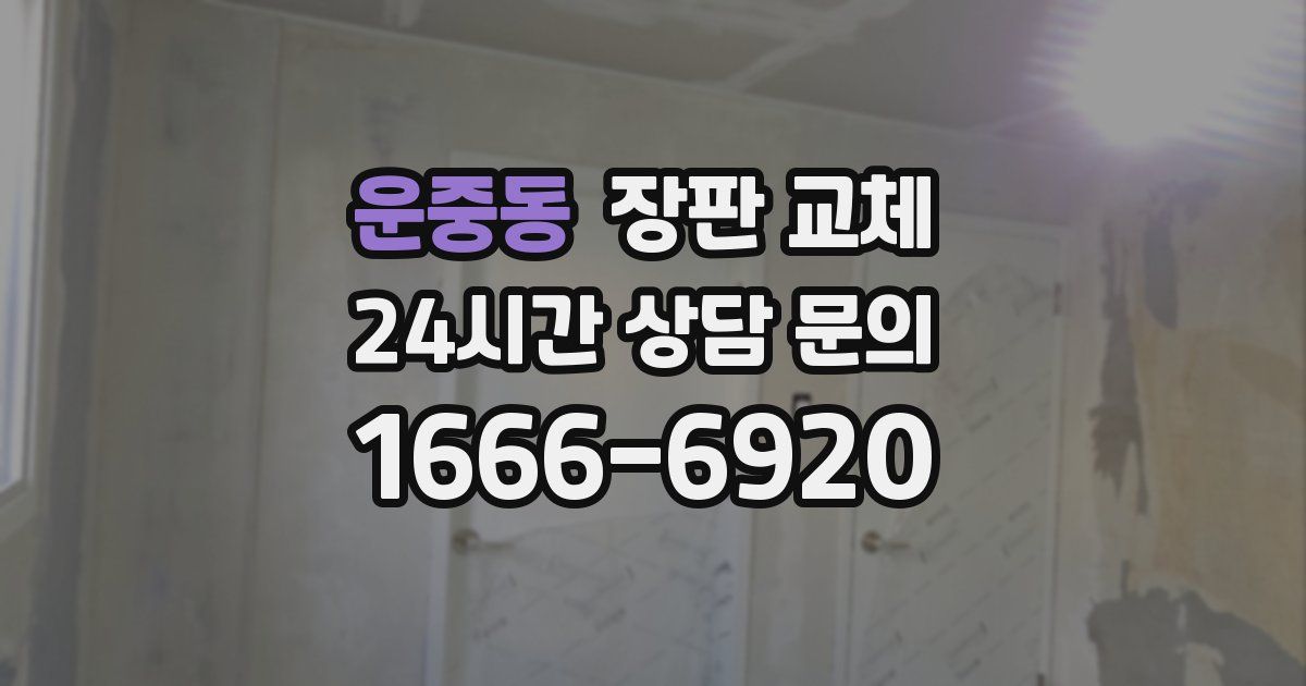 운중동 장판 교체