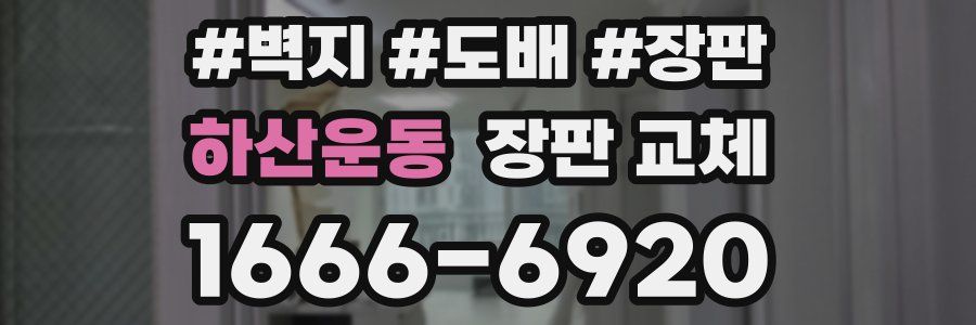 하산운동 장판 교체