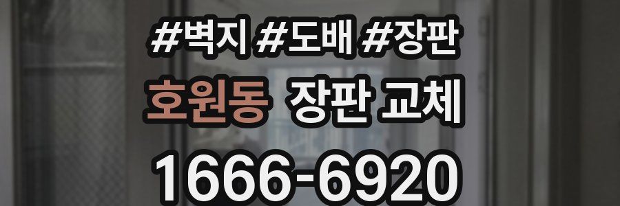 호원동 장판 교체