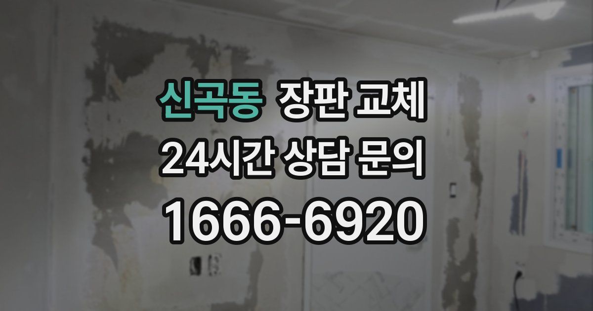 신곡동 장판 교체