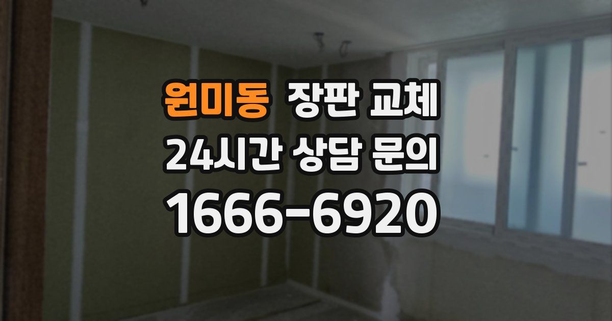 원미동 장판 교체