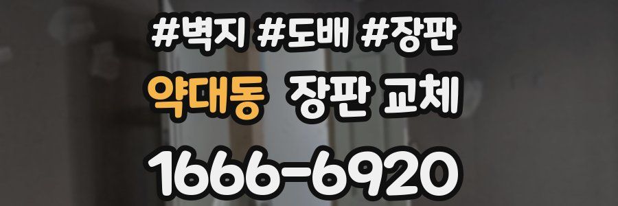 약대동 장판 교체