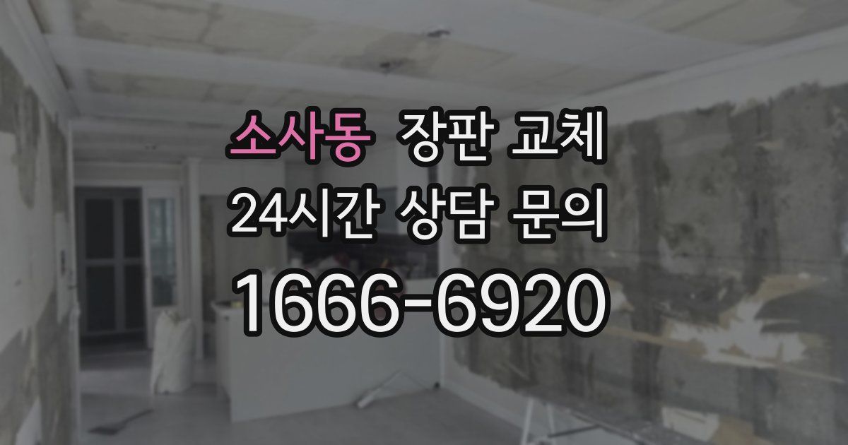 소사동 장판 교체