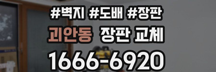 괴안동 장판 교체
