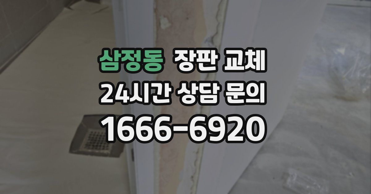 삼정동 장판 교체