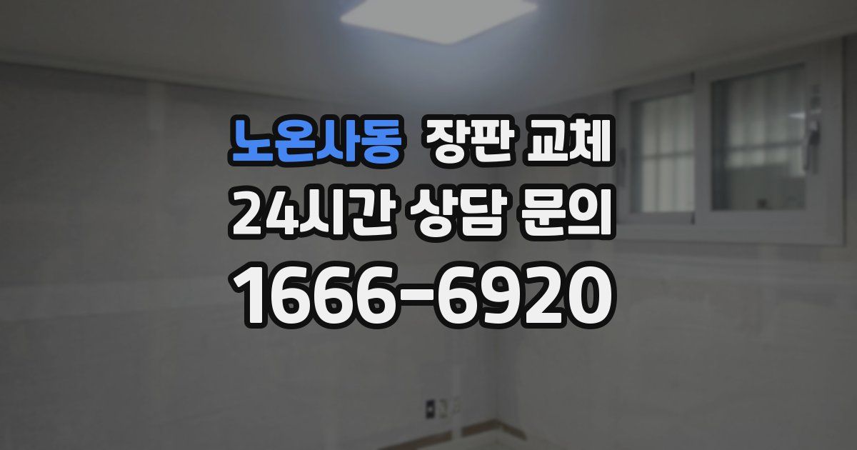 노온사동 장판 교체