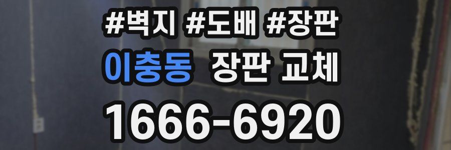 이충동 장판 교체