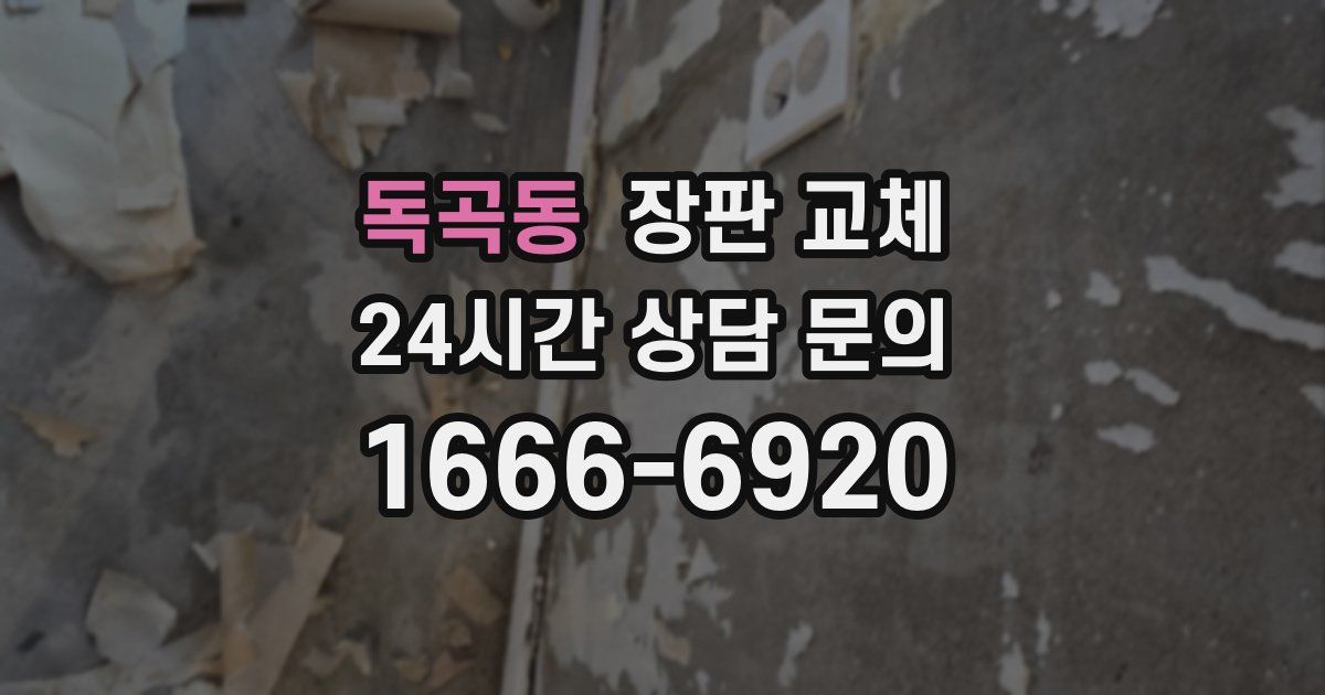 독곡동 장판 교체