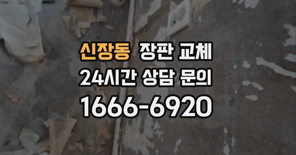 신장동 장판 교체