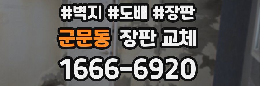 군문동 장판 교체