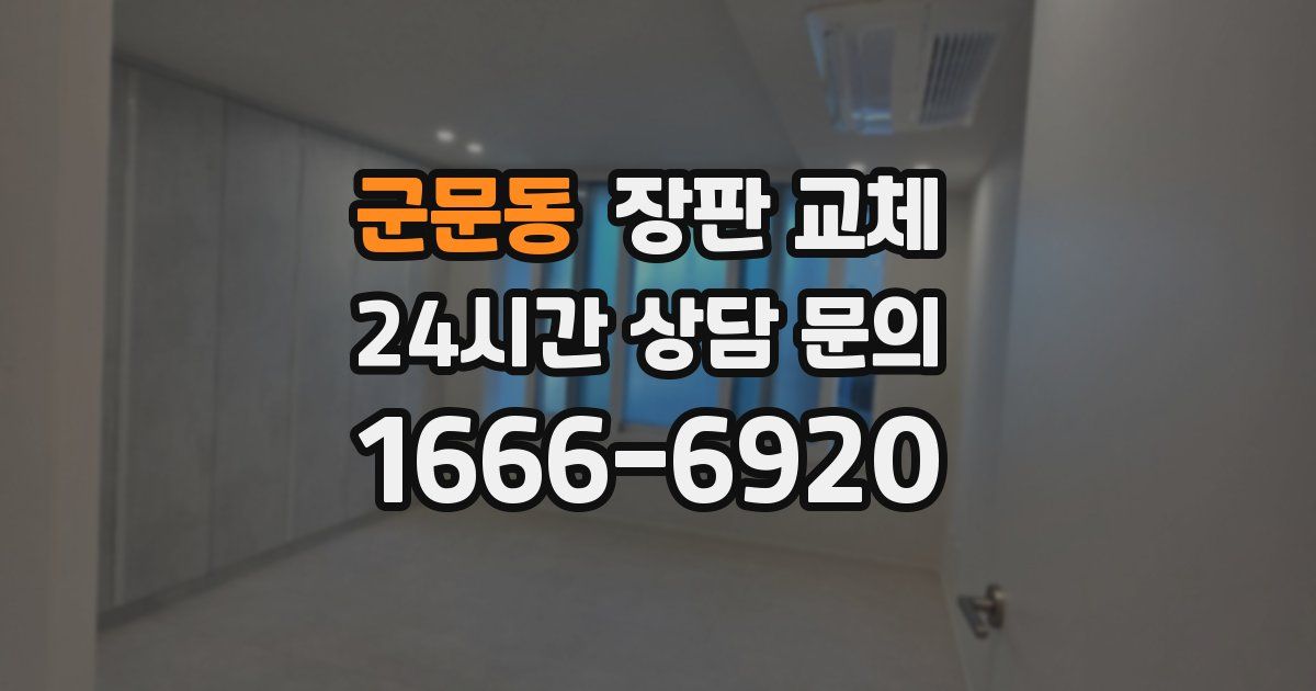 군문동 장판 교체