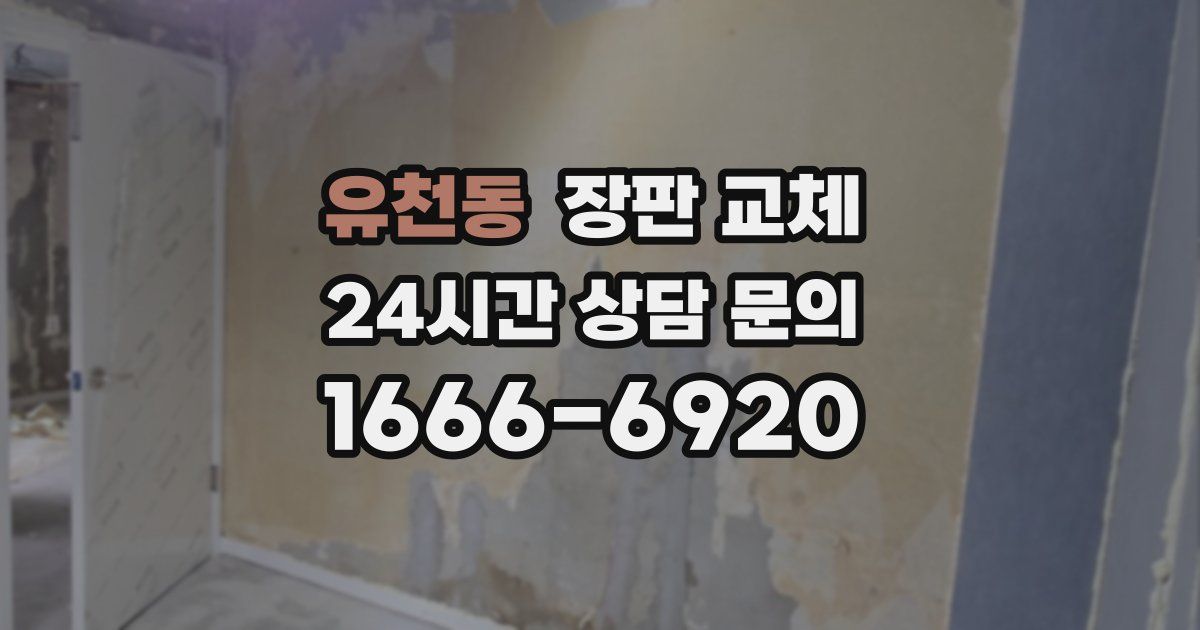 유천동 장판 교체