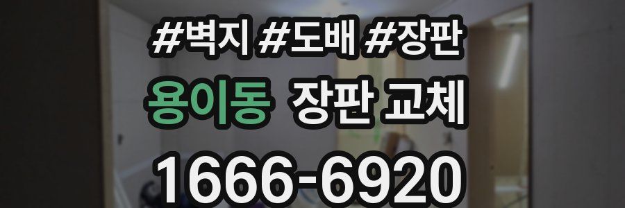 용이동 장판 교체