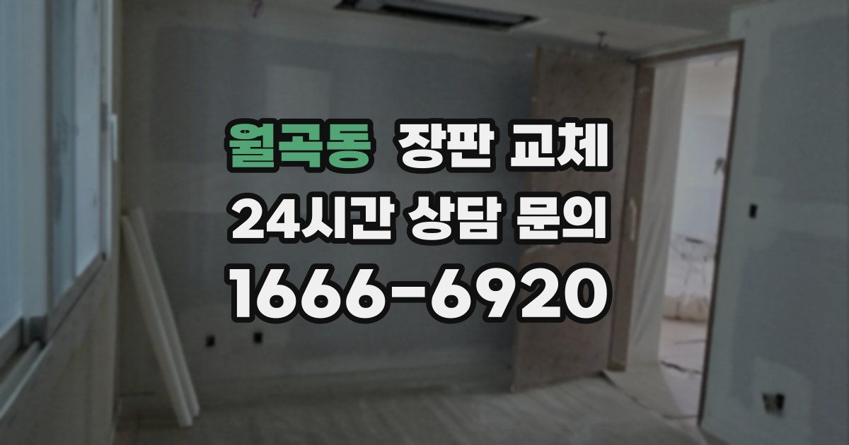 월곡동 장판 교체