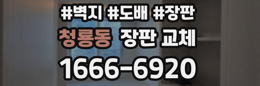 청룡동 장판 교체