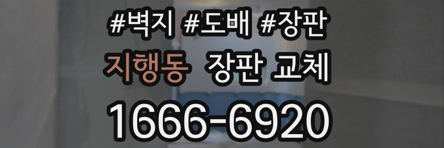 지행동 장판 교체