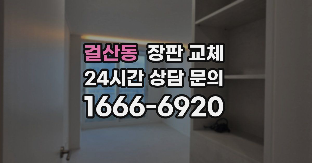 걸산동 장판 교체