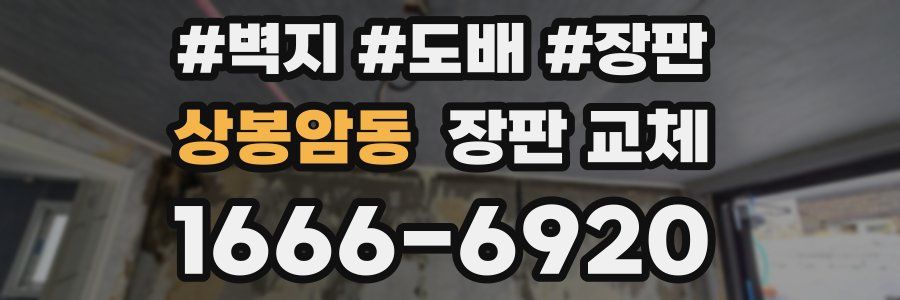 상봉암동 장판 교체