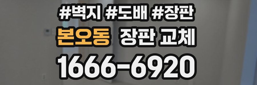 본오동 장판 교체