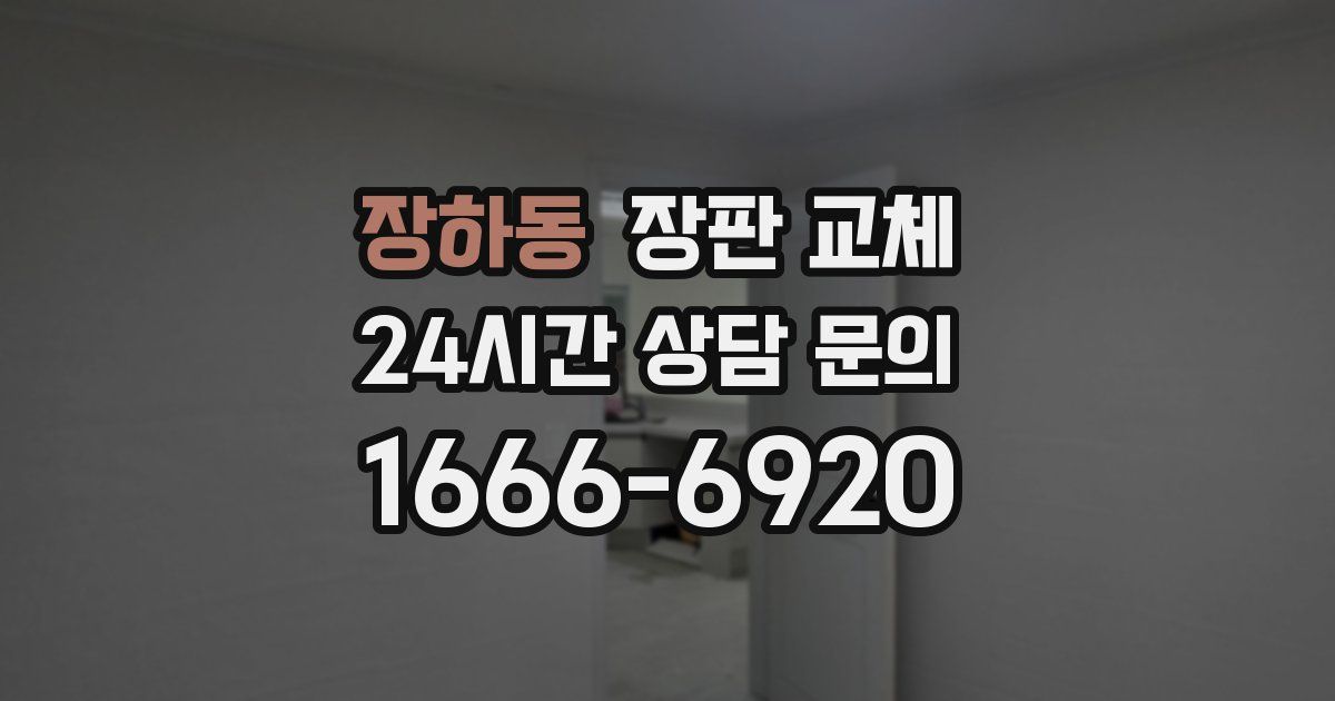 장하동 장판 교체