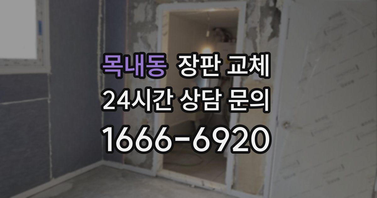 목내동 장판 교체