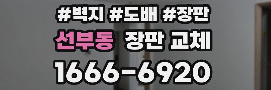 선부동 장판 교체