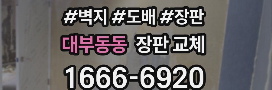 대부동동 장판 교체