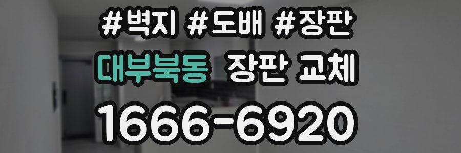 대부북동 장판 교체