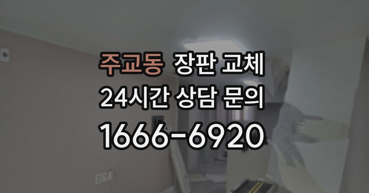 주교동 장판 교체