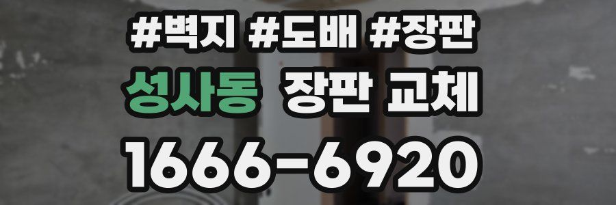 성사동 장판 교체
