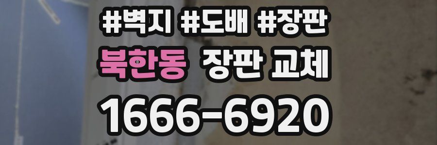 북한동 장판 교체
