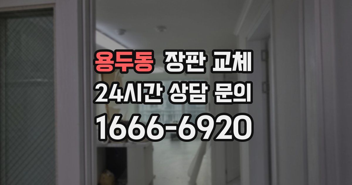 용두동 장판 교체
