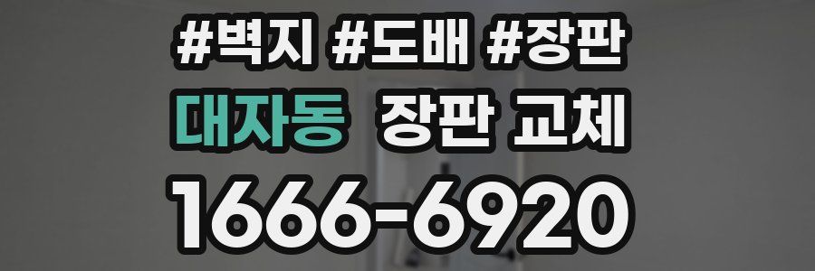 대자동 장판 교체
