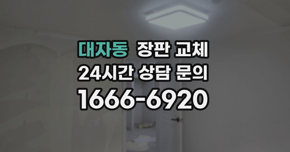 대자동 장판 교체