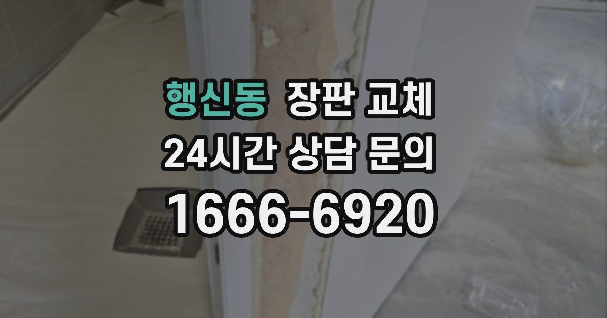 행신동 장판 교체