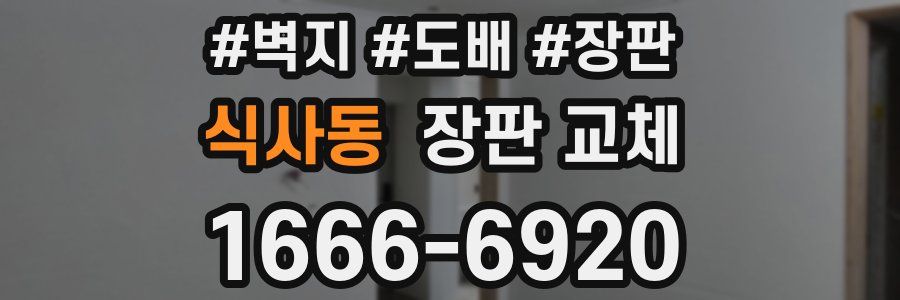 식사동 장판 교체