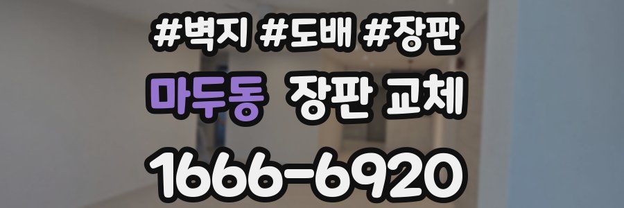 마두동 장판 교체