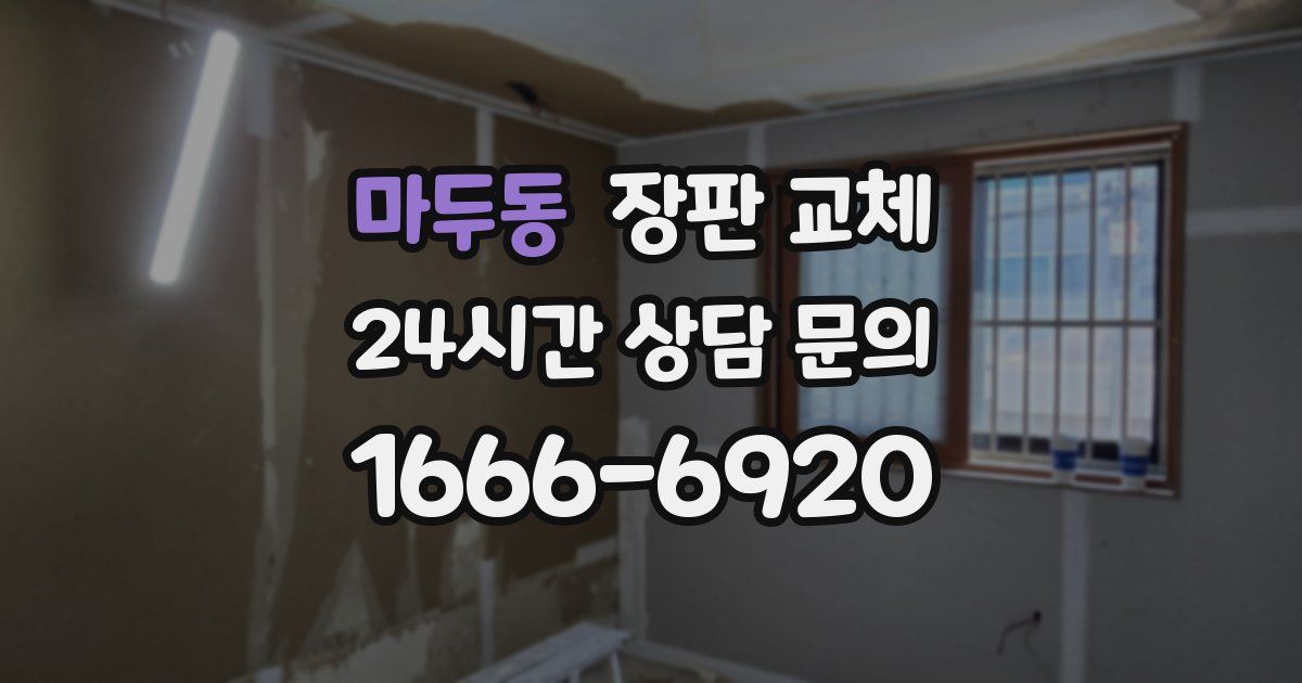 마두동 장판 교체