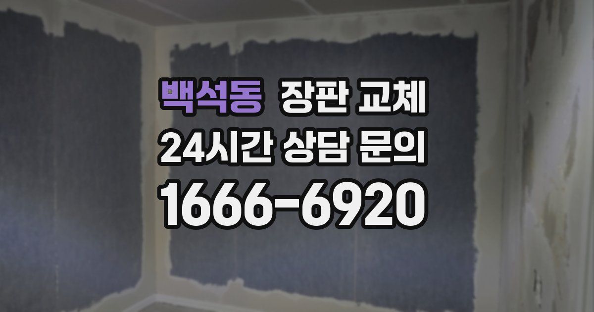 백석동 장판 교체