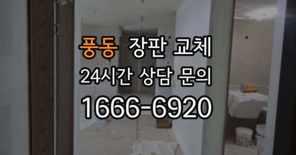 풍동 장판 교체